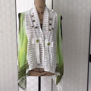 Woman’s Open front top by Anita. A size S polyester washable long sleeve #451